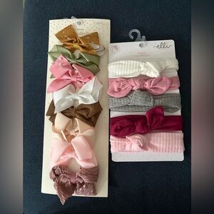 NWT Bows and Headwraps. Little girls. 8 bows. 5 head wraps. Never used. New.